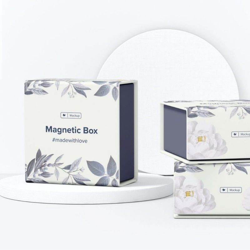 Zwei-seitige Magnetgeschenk-Box mit Warmstempel-Kustom-Schmuck-Parfüm-Flip-Top-Geschenk-Box