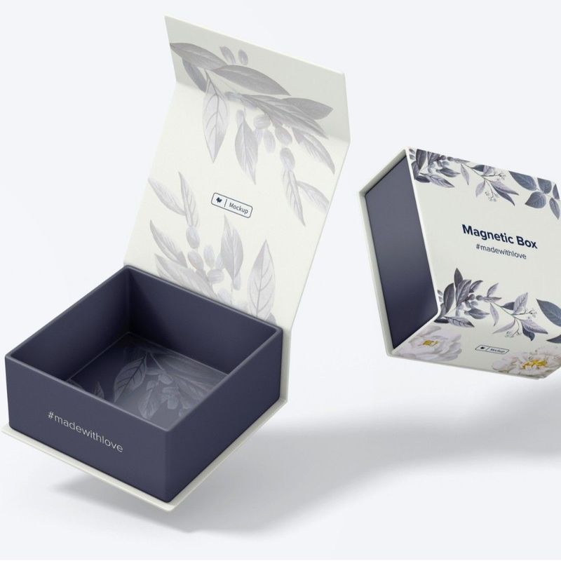 Zwei-seitige Magnetgeschenk-Box mit Warmstempel-Kustom-Schmuck-Parfüm-Flip-Top-Geschenk-Box