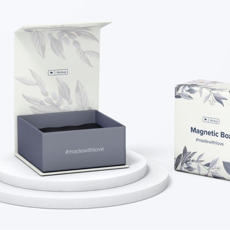Zwei-seitige Magnetgeschenk-Box mit Warmstempel-Kustom-Schmuck-Parfüm-Flip-Top-Geschenk-Box