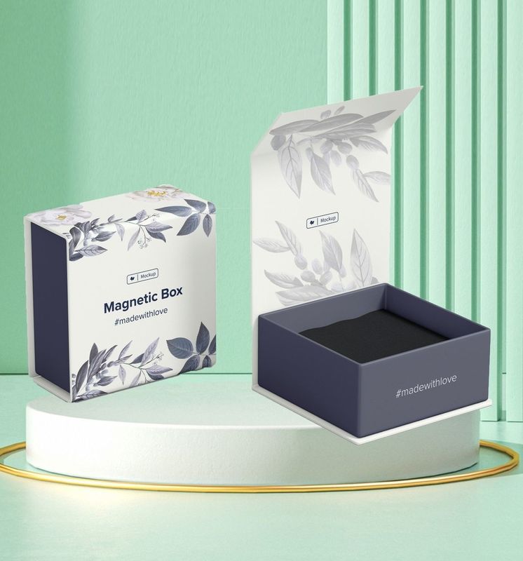 Zwei-seitige Magnetgeschenk-Box mit Warmstempel-Kustom-Schmuck-Parfüm-Flip-Top-Geschenk-Box