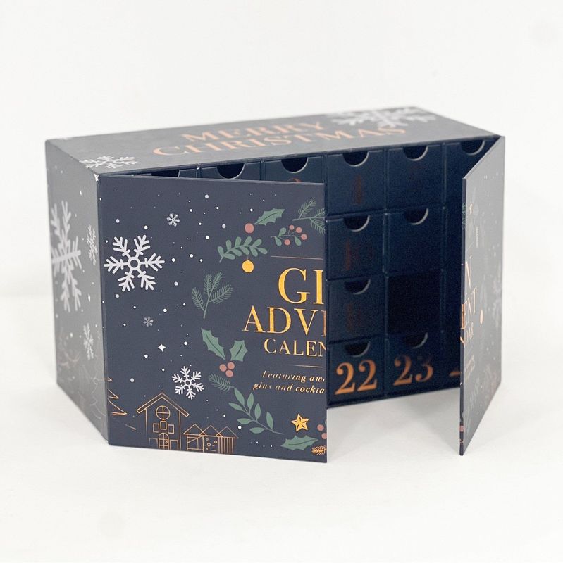 Öffnen Sie die Tür Magnet Karton Papier Geschenkbox für Kosmetik Schmuck Make-up Adventskalender