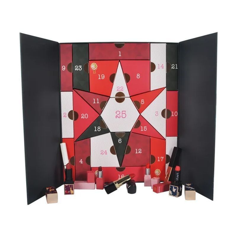 Öffnen Sie die Tür Magnet Karton Papier Geschenkbox für Kosmetik Schmuck Make-up Adventskalender