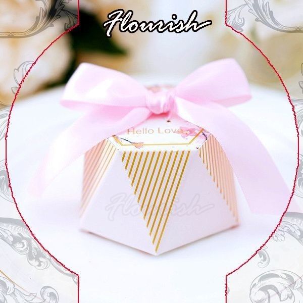 Custom Candy Schokolade Geschenk Papier Verpackung Box Heißfolie Gold Stempel für Hochzeitsfest