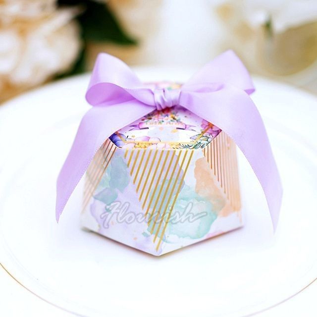 Custom Candy Schokolade Geschenk Papier Verpackung Box Heißfolie Gold Stempel für Hochzeitsfest