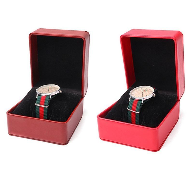 Customized PU Leder Material Papier Karton Uhr Geschenkverpackung Box für Anzeige und Lagerung