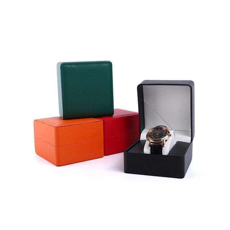 Customized PU Leder Material Papier Karton Uhr Geschenkverpackung Box für Anzeige und Lagerung