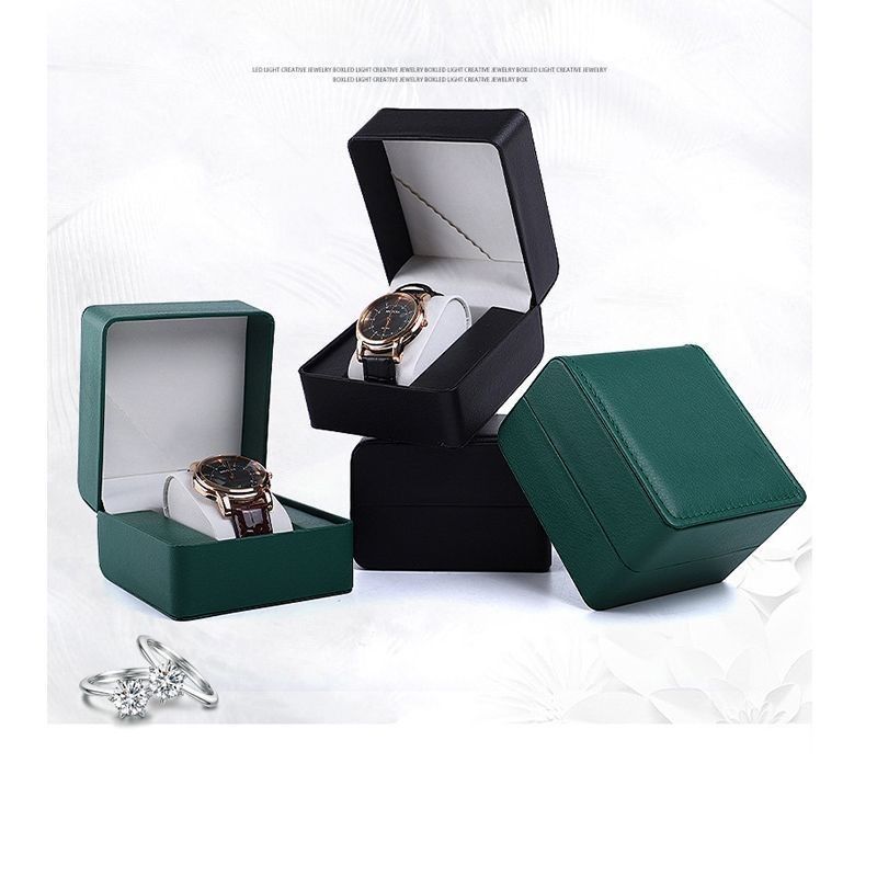 Customized PU Leder Material Papier Karton Uhr Geschenkverpackung Box für Anzeige und Lagerung