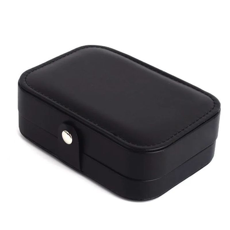 Custom Logo Luxus Schmuck Verpackungskiste PU Leder Flocking Storage Case Geschenkbox für Schmuck Halskette Ring