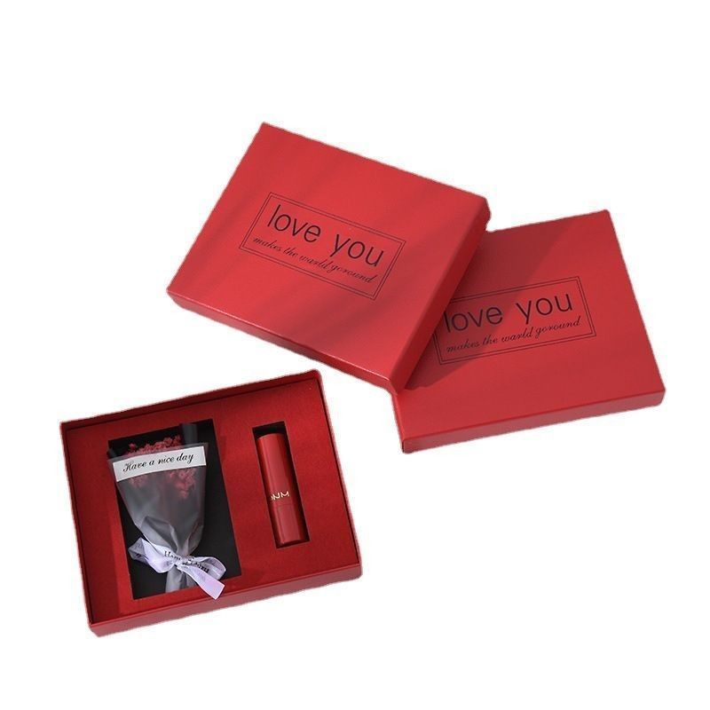 Gullkarton Kosmetikparfüm Flasche Lippenstift Blumen Make-up Wein Versand Lagerpapier