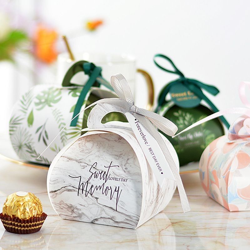 Helle Farbe Blüte gedruckte kundenspezifische Geschenkbox Verpackung Papier Süßigkeiten Geschenkbox