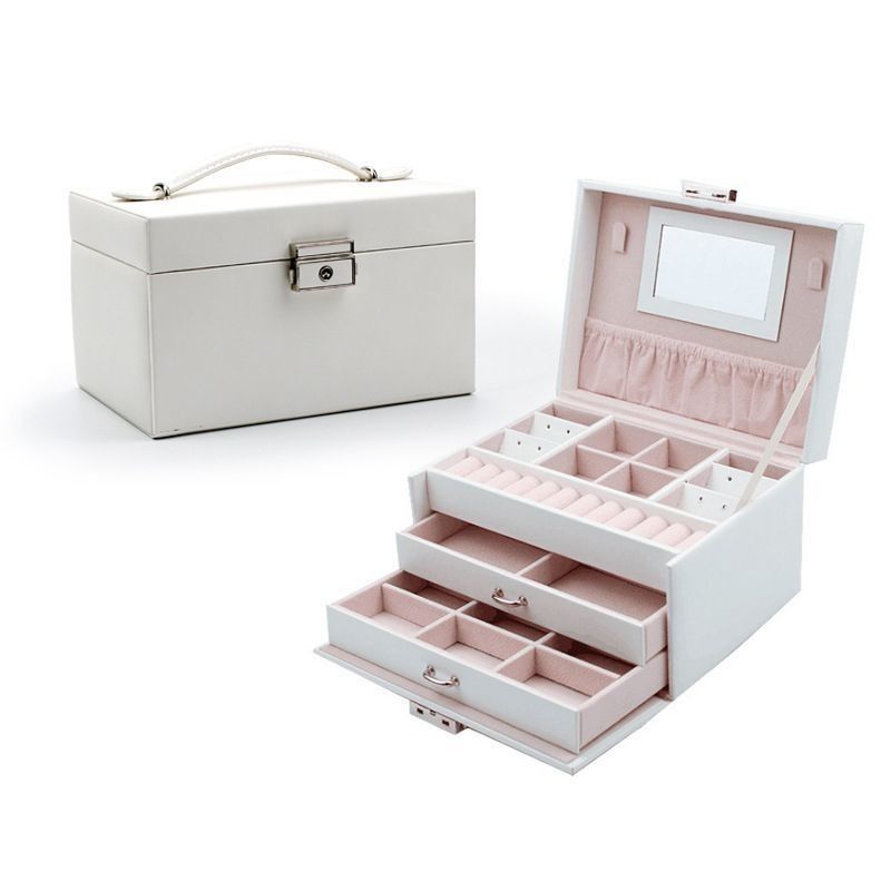Medium PU Leder Flannel Verpackung Geschenkbox für Ring Ohrring Anhänger Halskette Armband Uhr Zigarren Parfum Schmuck Set