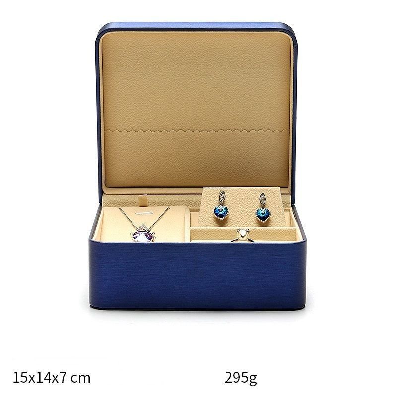 PU-Leder Schmuck Verpackungskiste für Ring Anhänger Halskette Ohrringe Aufbewahrung Geschenkbox