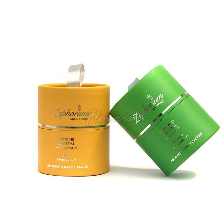 Hot Foil Stamping Wellpapier Dosen Verpackung Karton Papierröhre Kerzen Verpackung