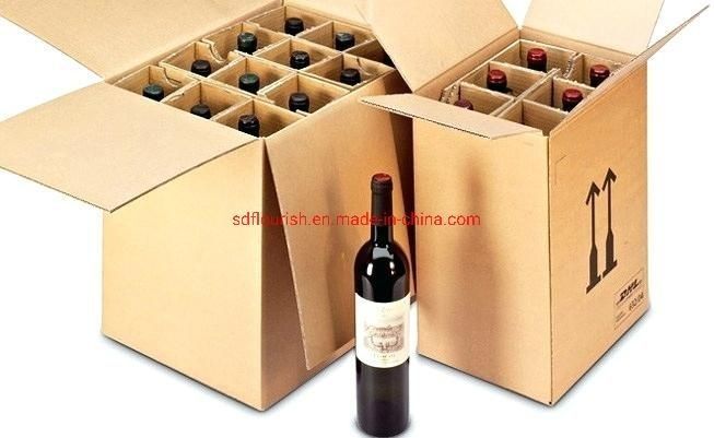 3 Ply B Flöte Flachpackung Kartonboxen Faltschachtel Weißkartonbox für Wein Bier Milchgetränk