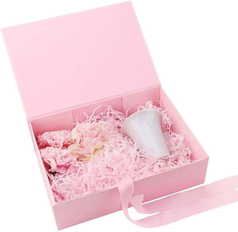 Klappbare Magnetgeschenkbox mit Band Starrkarton Verpackungskiste für Parfüm Seife Becher