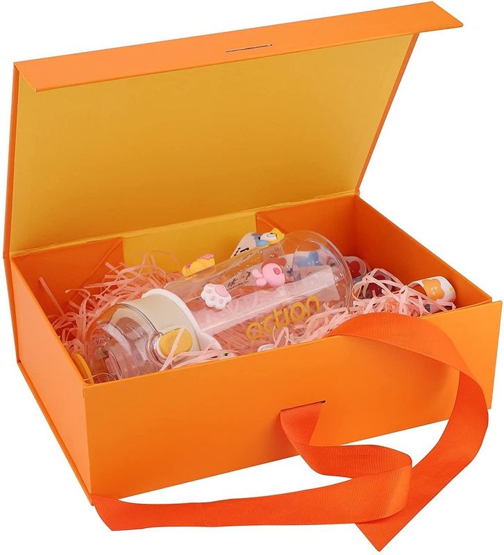 Klappbare Magnetgeschenkbox mit Band Starrkarton Verpackungskiste für Parfüm Seife Becher