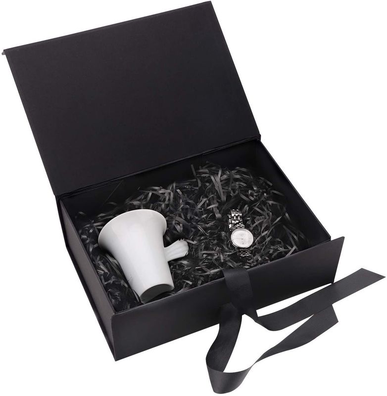 Klappbare Magnetgeschenkbox mit Band Starrkarton Verpackungskiste für Parfüm Seife Becher