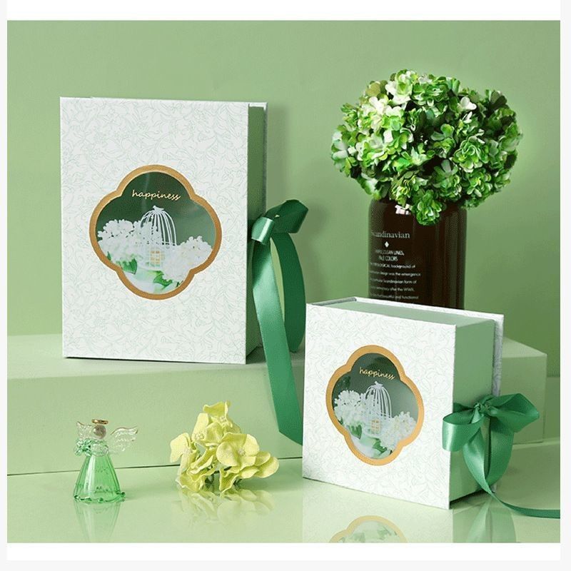 Buch Art Magnetische Klappe Papier Verpackung Geschenkbox mit Band Custom Logo gedruckt