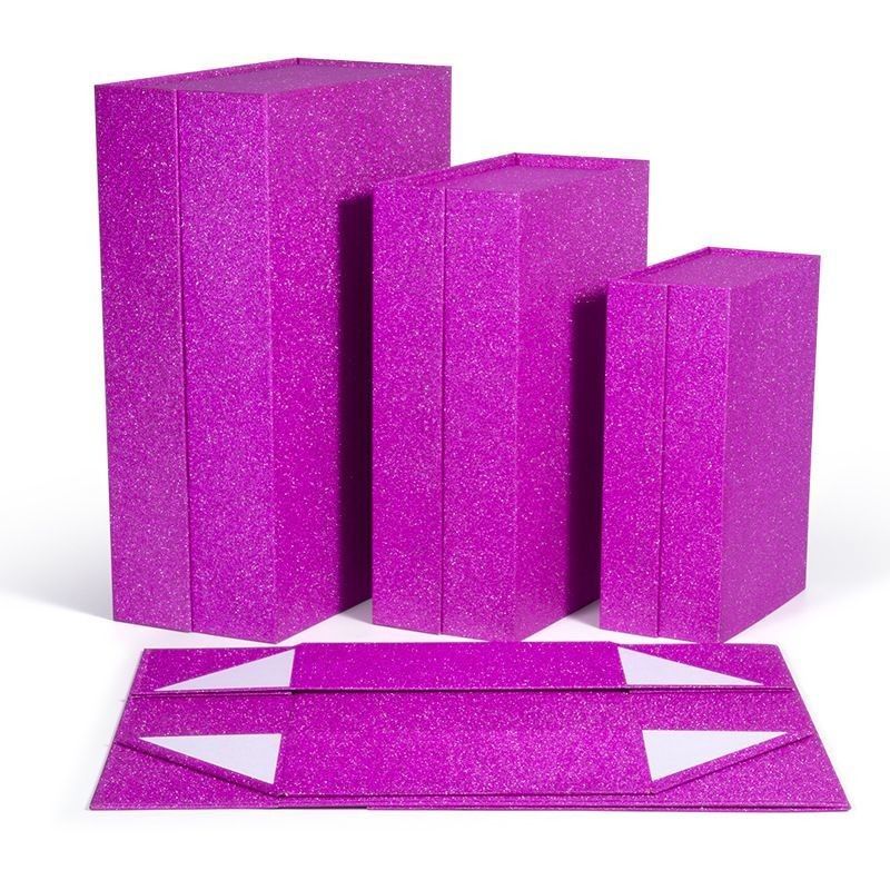 Luxuriöse Klappgeschenk-Box Papierkarton Verpackungskiste für menschliche Haar-Wig-Erweiterungen