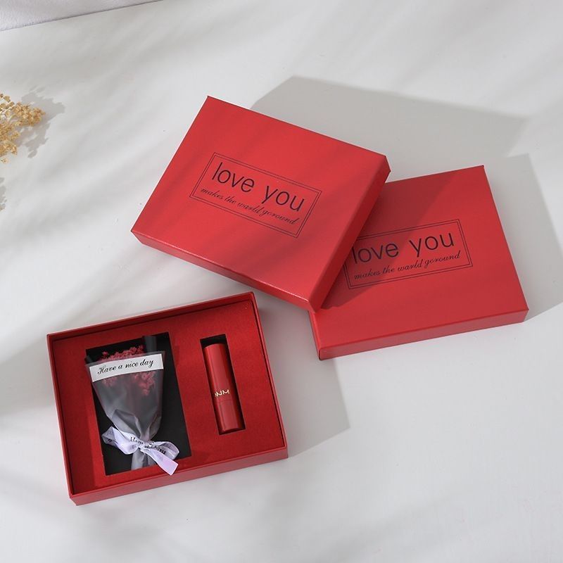 Himmel und Erde Deckel kundenspezifische rechteckige Lippenstift Parfüm Geschenkbox für kundenspezifische Hochzeitsvorteile