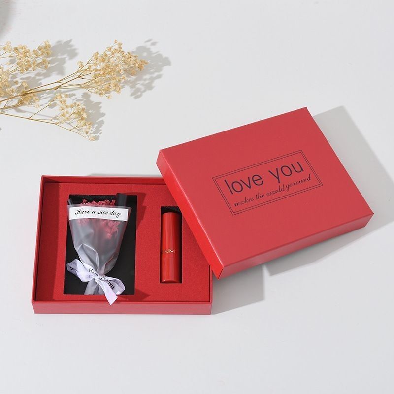 Himmel und Erde Deckel kundenspezifische rechteckige Lippenstift Parfüm Geschenkbox für kundenspezifische Hochzeitsvorteile