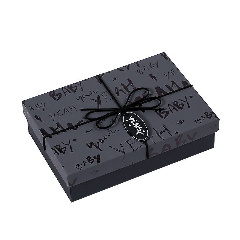Schwarze Geschenkverpackung Papier Schmuckkästen Für Halskette Ring Armband Uhr Öko-freundlich