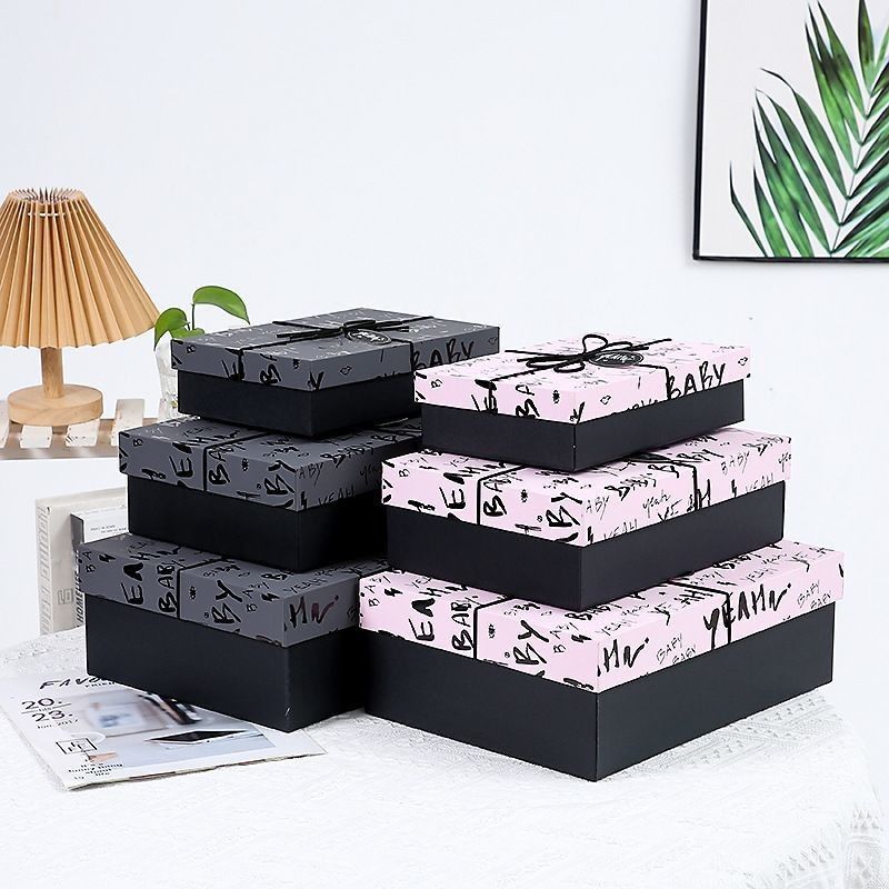 Schwarze Geschenkverpackung Papier Schmuckkästen Für Halskette Ring Armband Uhr Öko-freundlich
