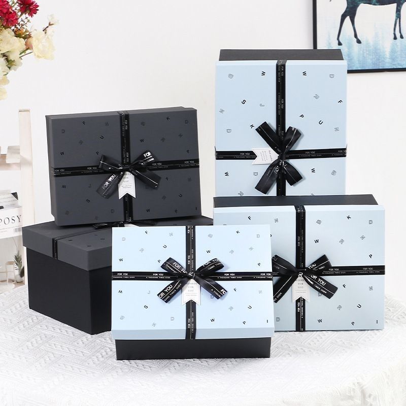 Schwarze Geschenkverpackung Papier Schmuckkästen Für Halskette Ring Armband Uhr Öko-freundlich