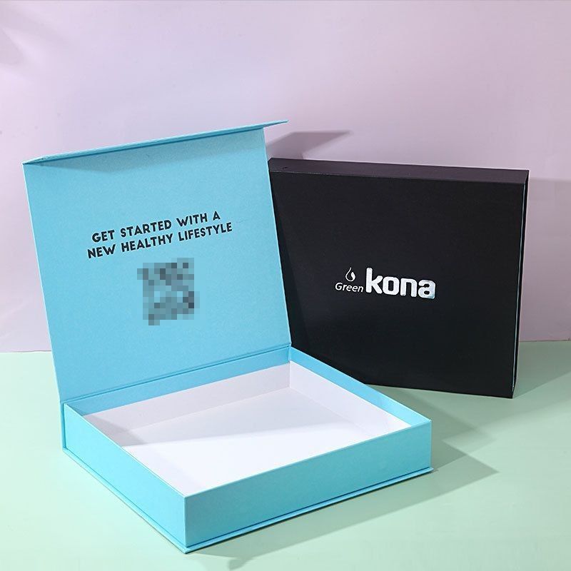 Massivfarbige Magnetverpackungskiste Mattelaminierte Klappbare Steifkarton Geschenkbox