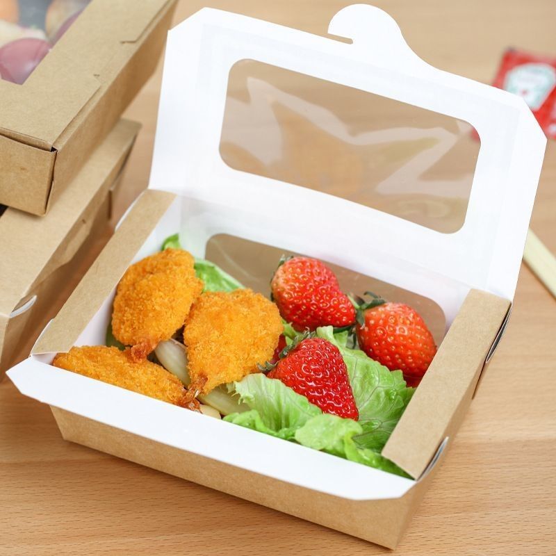 Weiße Karton-Gedächtniskiste Papier-Fast-Food-Verpackungskiste für Restaurant-Snacks