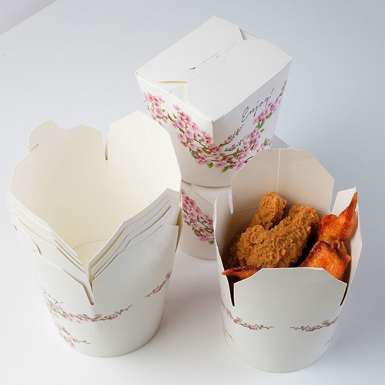 Weiße Karton-Gedächtniskiste Papier-Fast-Food-Verpackungskiste für Restaurant-Snacks