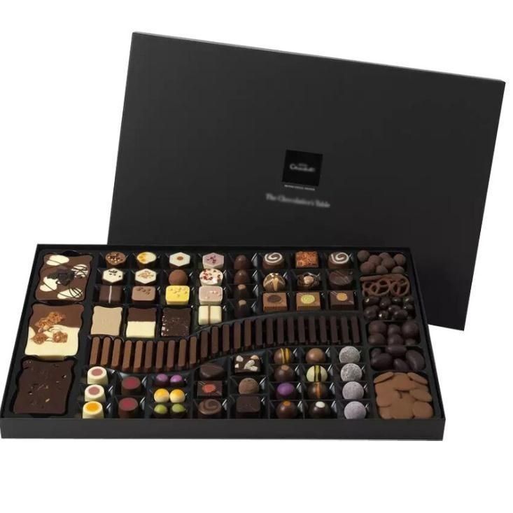 Schwarze Kunstpapier-Sondergeschenk-Box Magnetverpackungskisten für Lebensmittel und Süßigkeiten