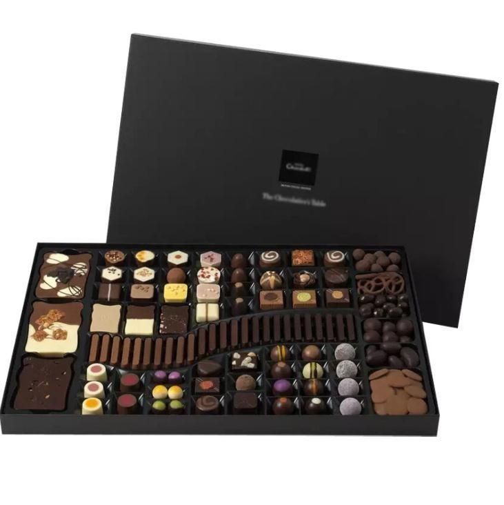 Schwarze Kunstpapier-Sondergeschenk-Box Magnetverpackungskisten für Lebensmittel und Süßigkeiten