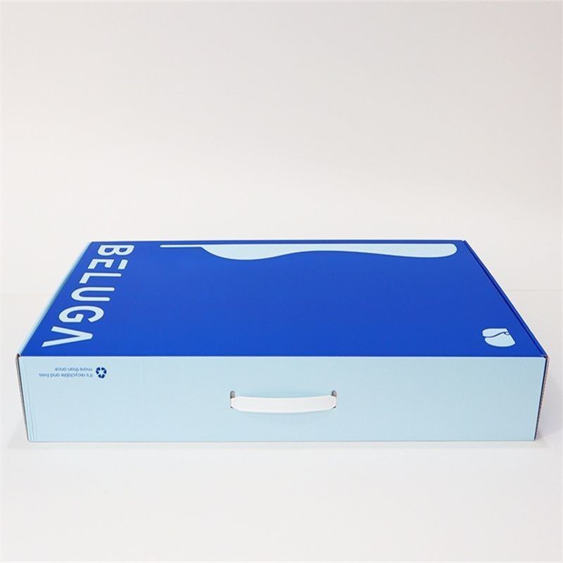 Custom Logo Klappfläche 3-Ply Wellpappe Kraftpapierbox für Haushalt Kissen Sport Fitness Organisation