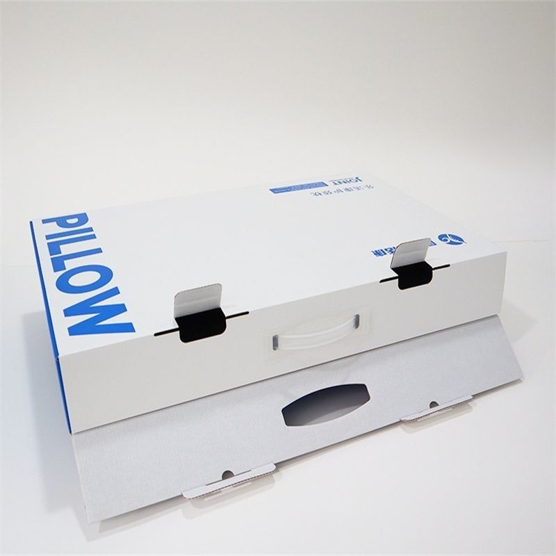 Custom Logo Klappfläche 3-Ply Wellpappe Kraftpapierbox für Haushalt Kissen Sport Fitness Organisation