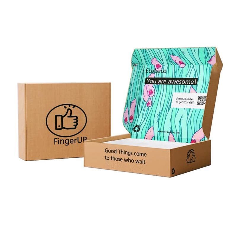 Gewalzte Kartonverpackung Geschenkbox Versandmailerboxen Custom Logo gedruckt